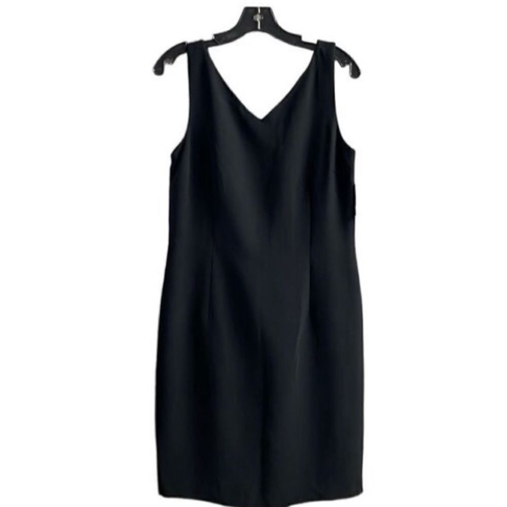 MAGGY LONDON PETITES LIttle Black Mini Cocktail Sleeveless Dress Size 14 NWT